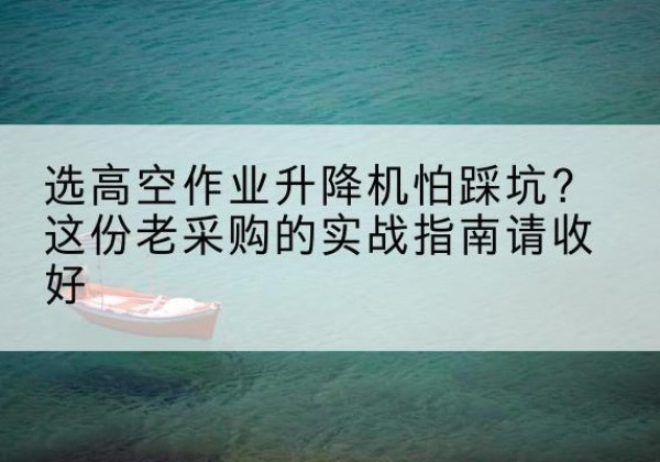 平桥高空作业升降机厂家推荐-选高空作业升降机怕踩坑？这份老采购的实战指南请收好